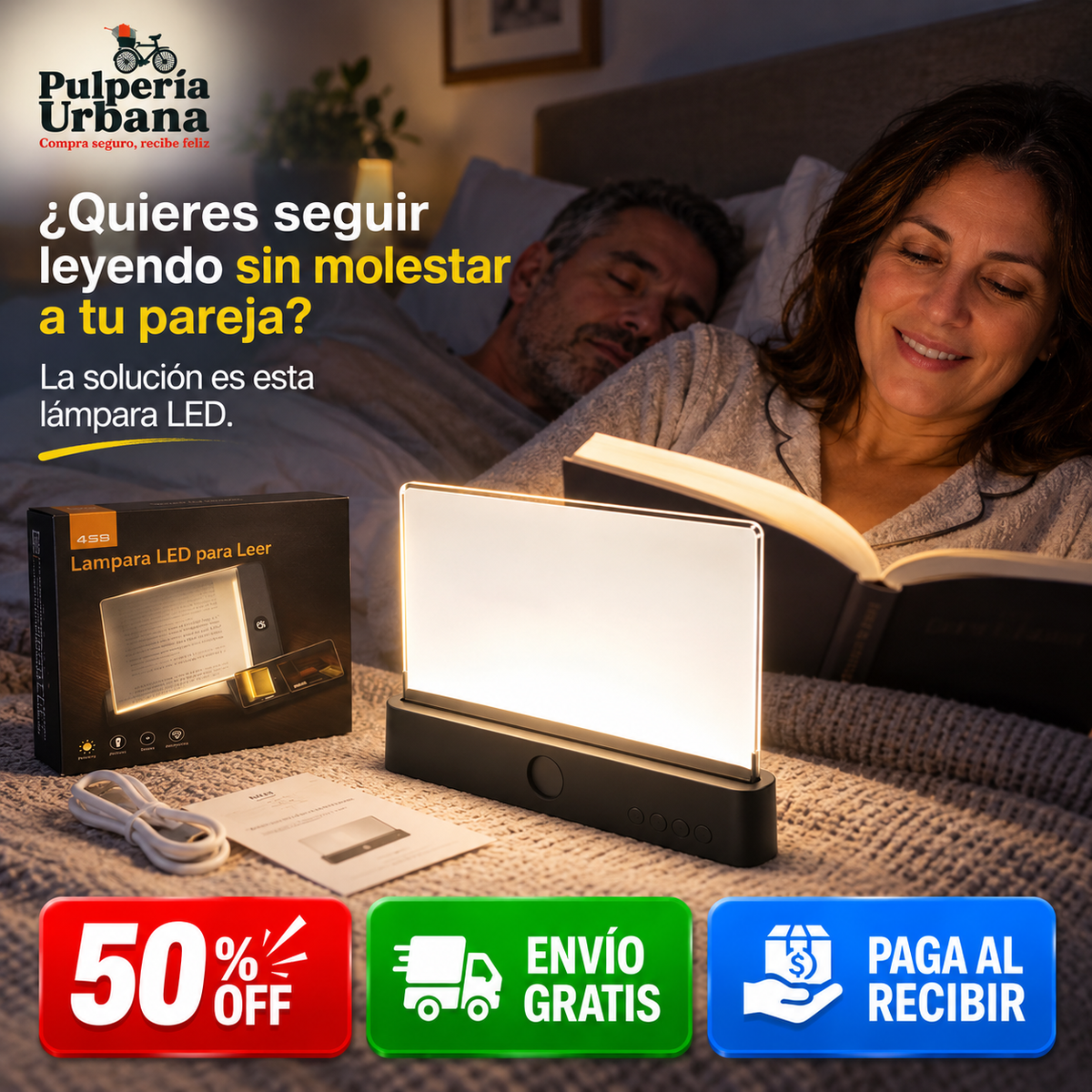 VelaLED™ - Luz íntima para leer sin despertar a nadie