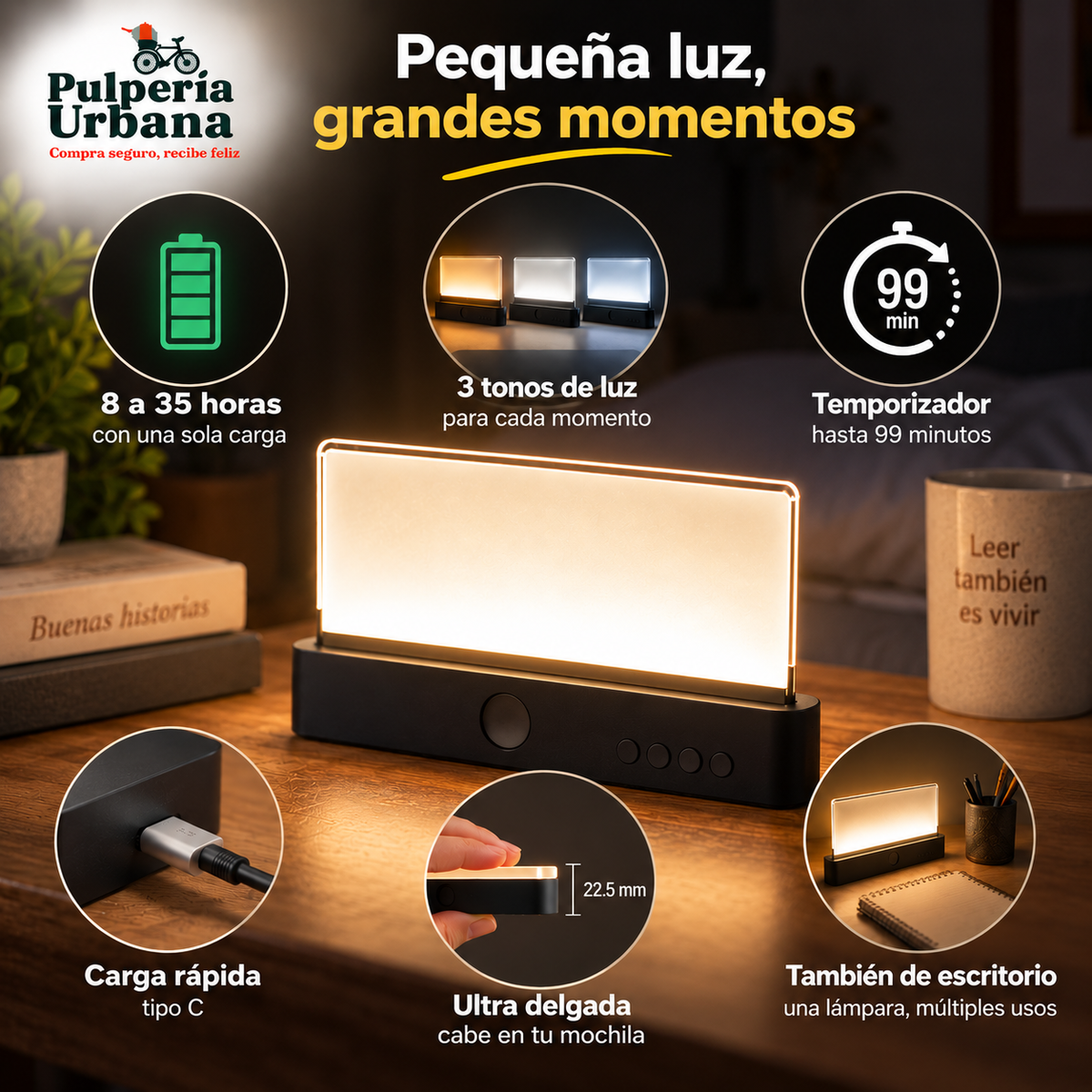 VelaLED™ - Luz íntima para leer sin despertar a nadie