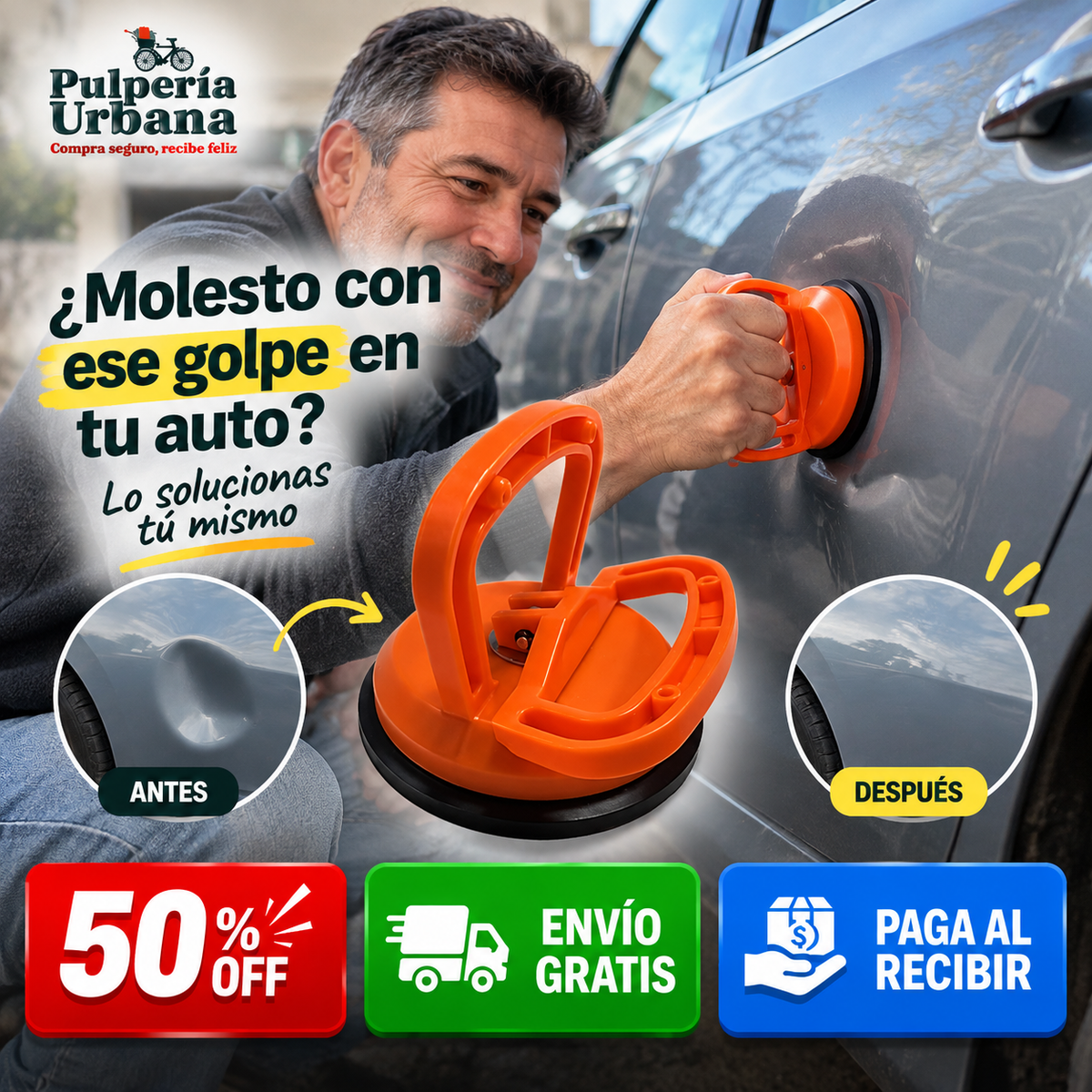 Ventosa Saca Golpes Carro Abolladuras