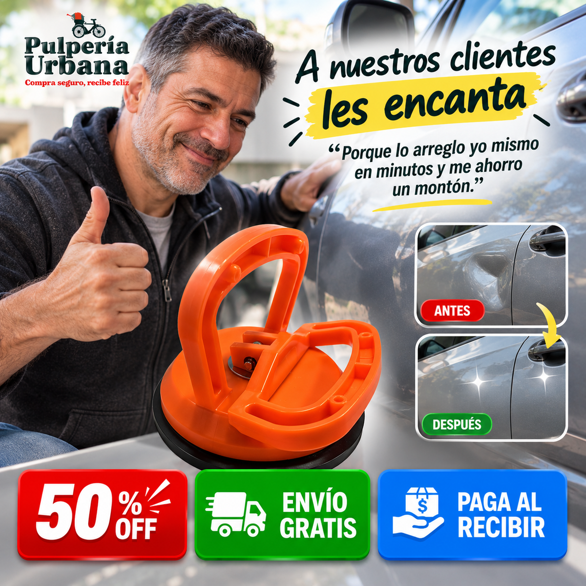 Ventosa Saca Golpes Carro Abolladuras
