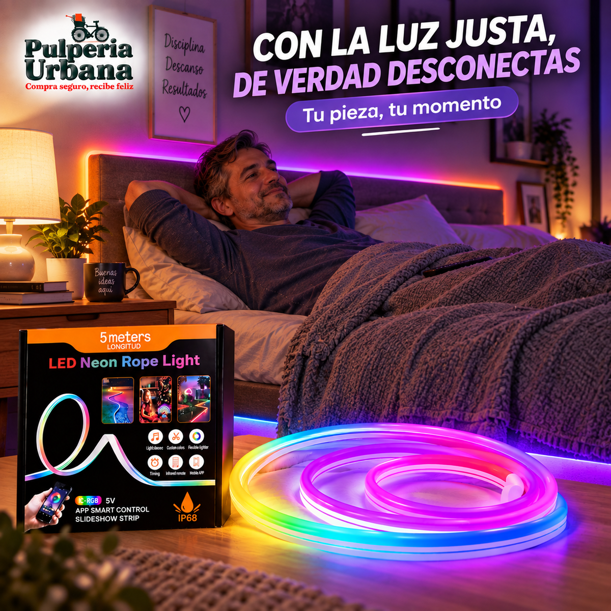 Cinta Led De Neon Rgb Musical Ip68