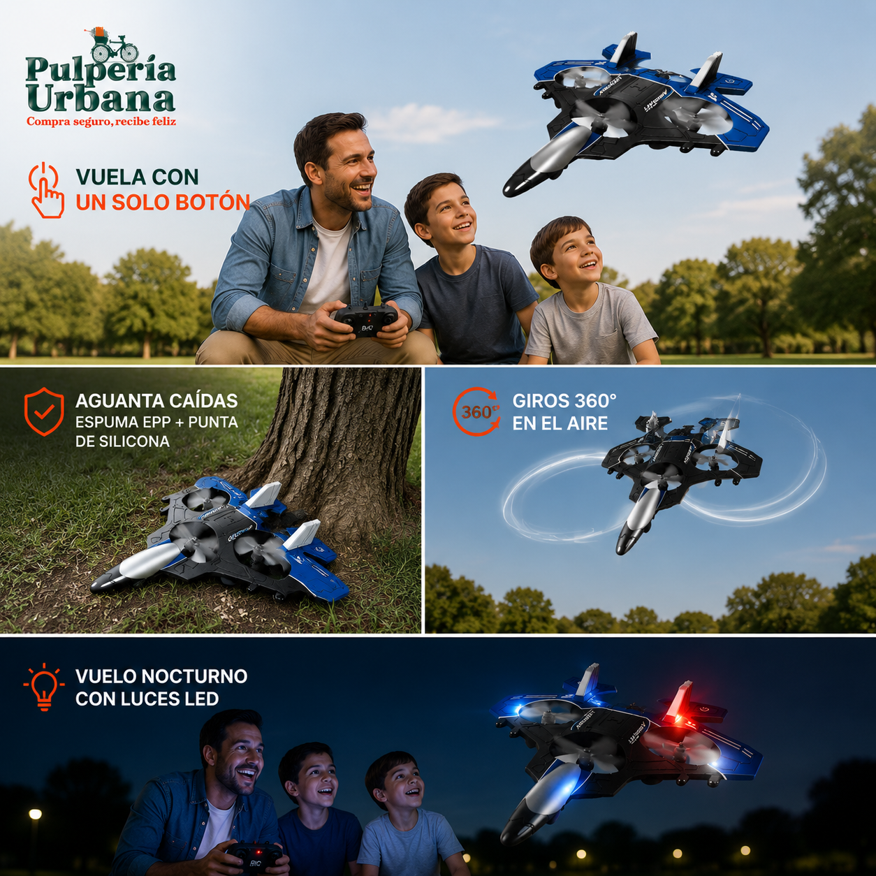 AcrobatMax - Dron Avión De Combate Con Control Remoto