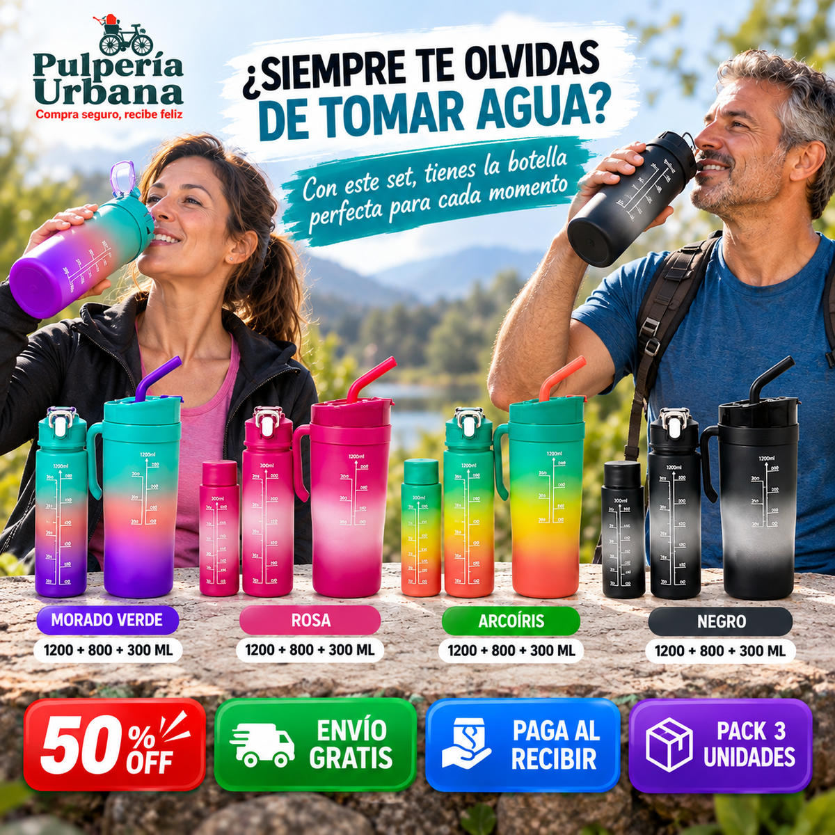 TrioHidrata™ - 3 tamaños para cada momento del nieto