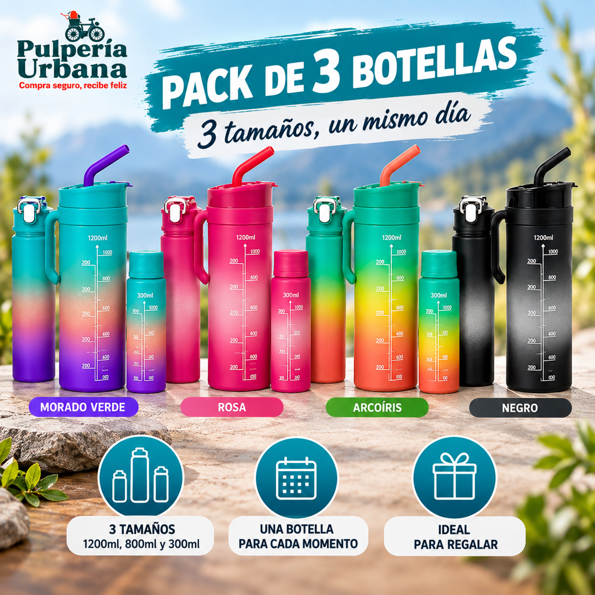 TrioHidrata™ - 3 tamaños para cada momento del nieto