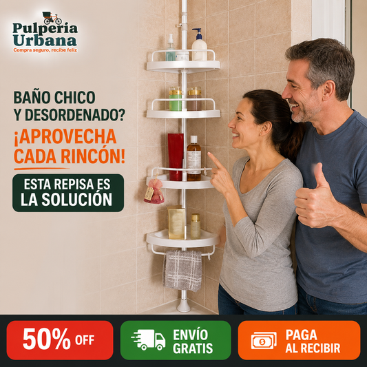 AjustaFlex - ESQUINERO DE DUCHA AJUSTABLE MULTI USO