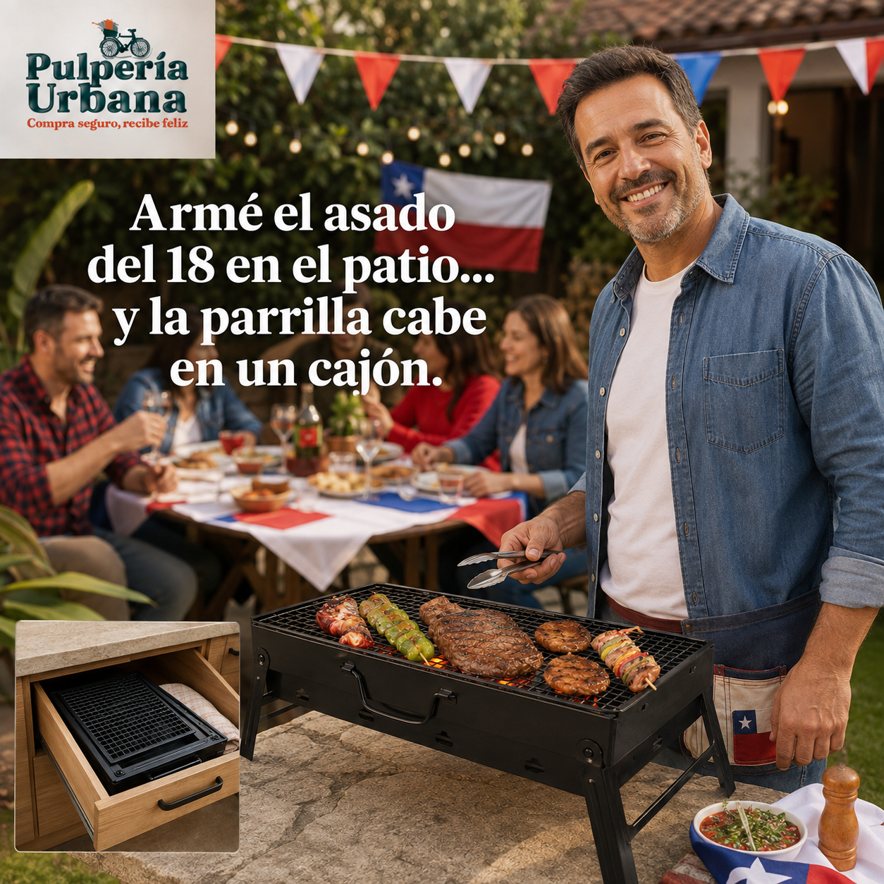 ParrillaPro - Parrilla Plegable