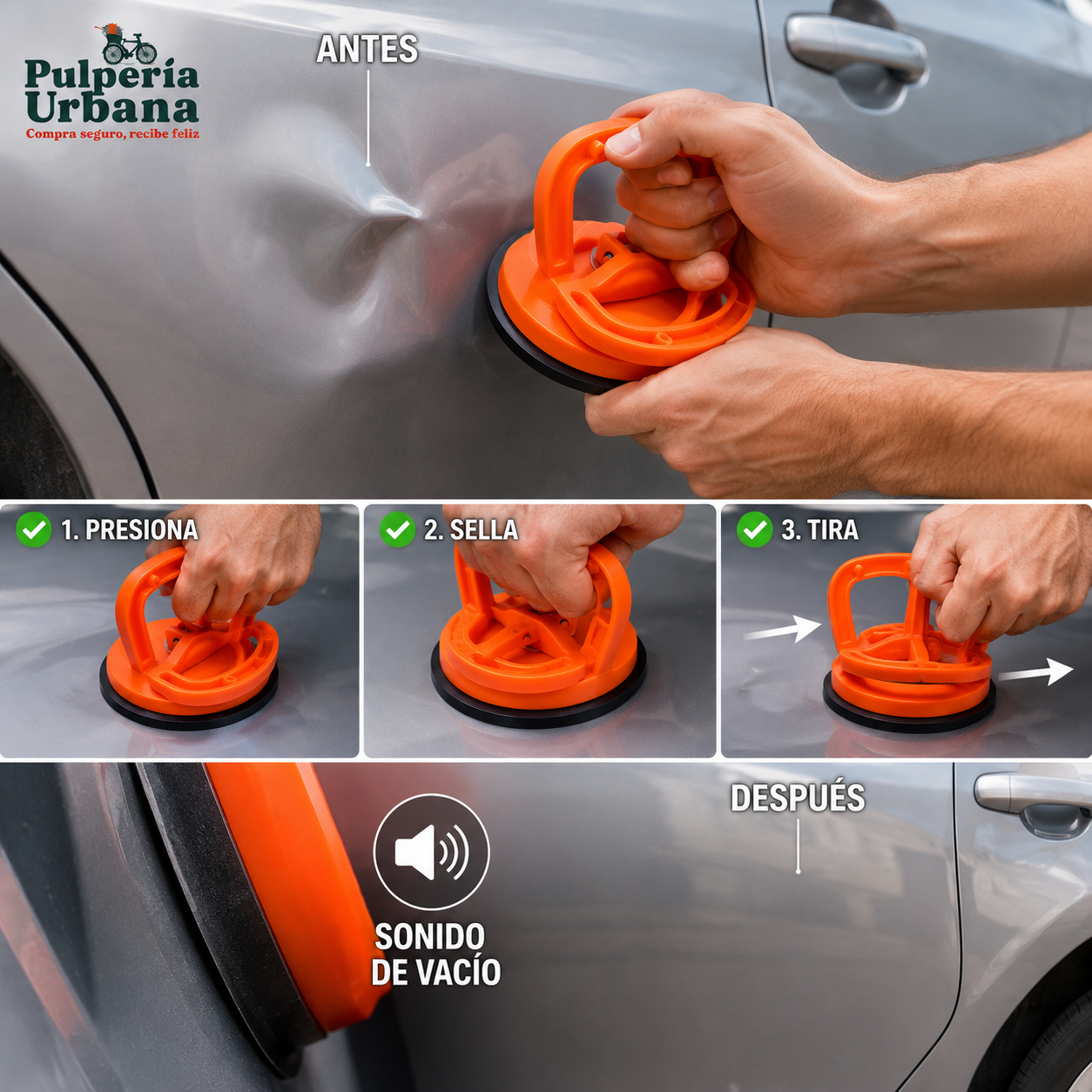 Ventosa Saca Golpes Carro Abolladuras