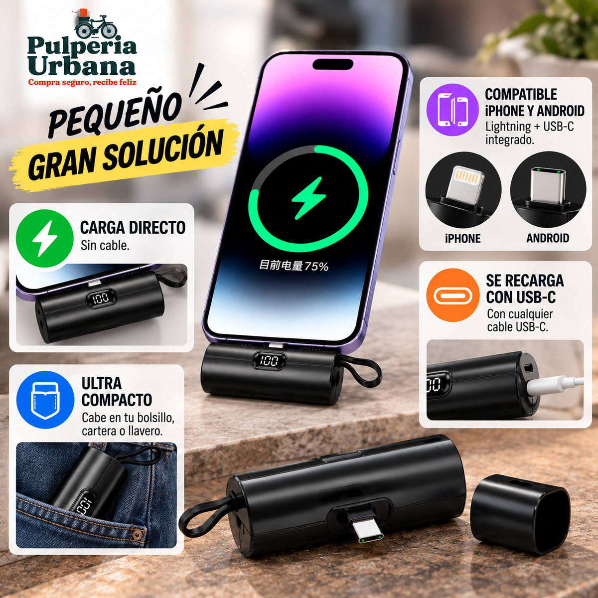 Capsulix™ - Carga de emergencia en tu bolsillo