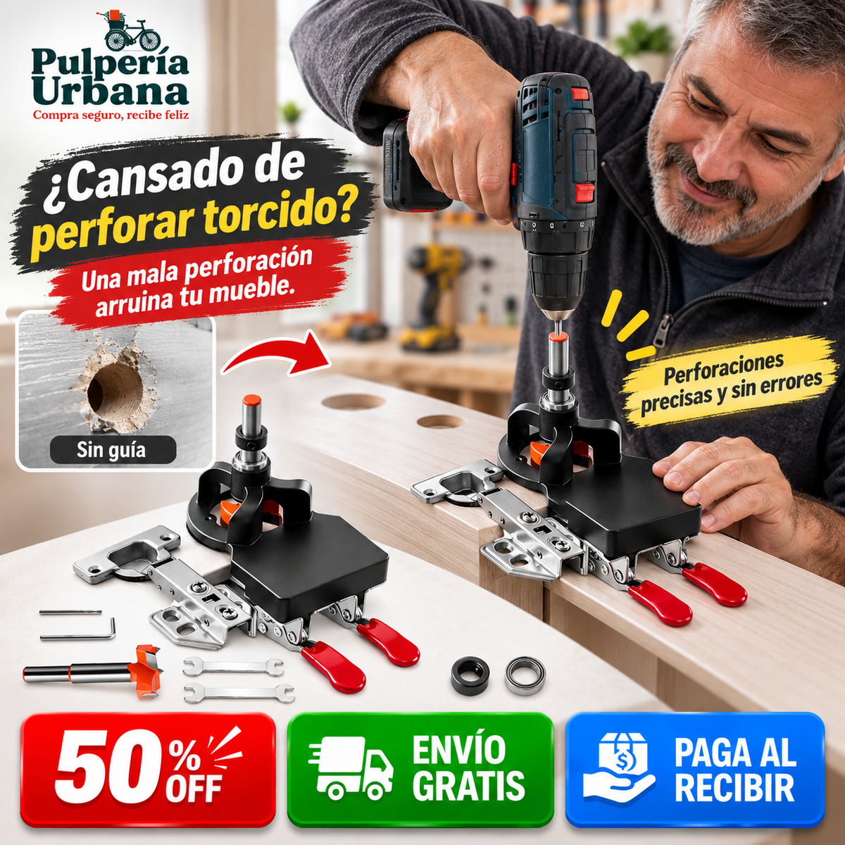 BisagraMax - Guia Perforadora Para Bisagras 35mm