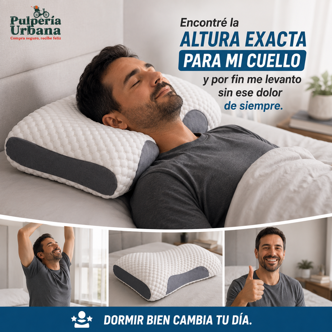 ErgoMax - Almohada Cervical Ergonomica 1pcs