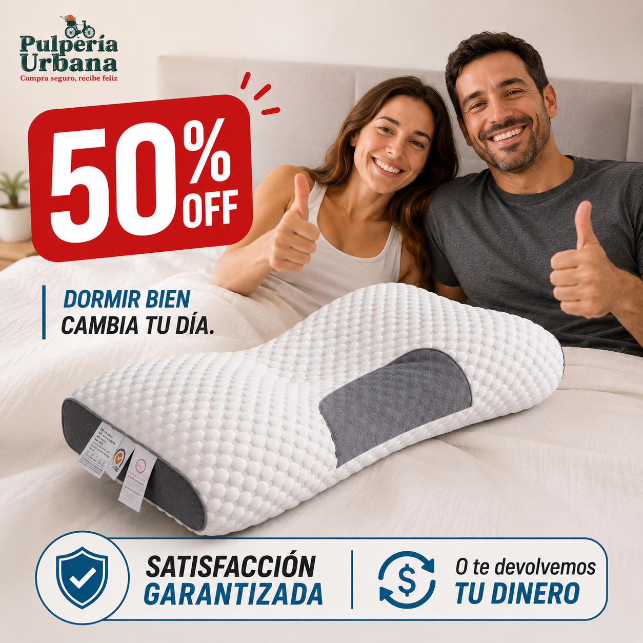 ErgoMax - Almohada Cervical Ergonomica 1pcs