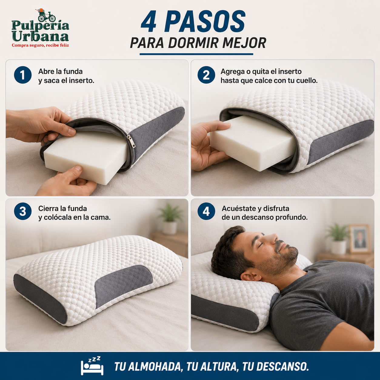 ErgoMax - Almohada Cervical Ergonomica 1pcs