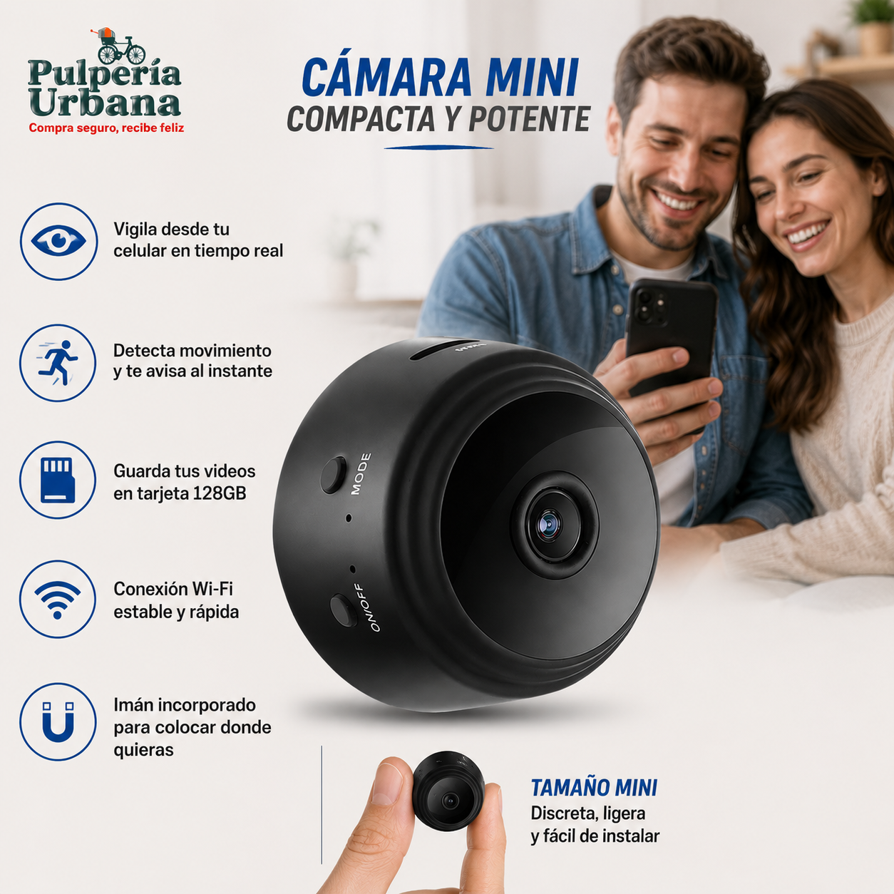 MovilAlerta - Mini Camara Espia De Seguridad