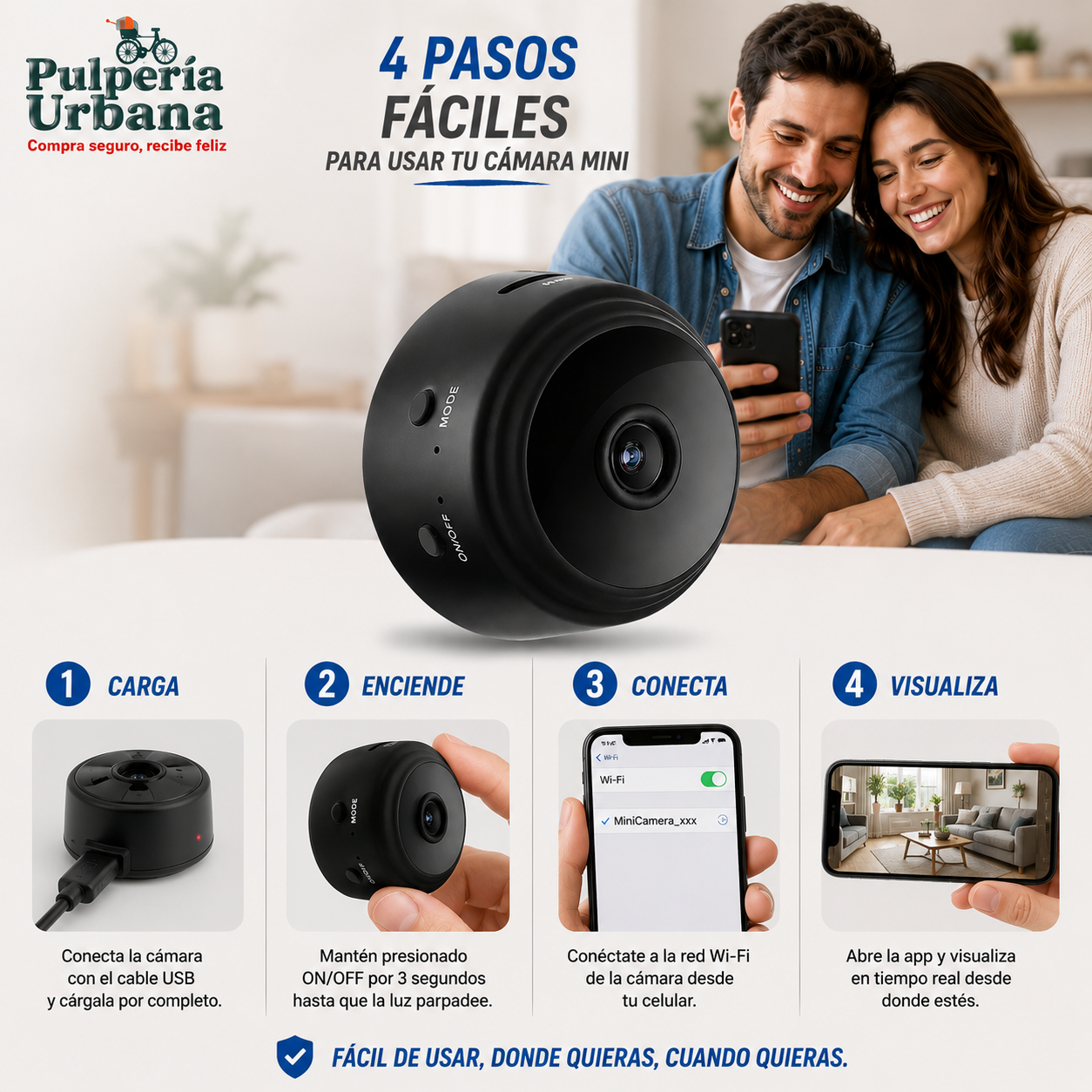 MovilAlerta - Mini Camara Espia De Seguridad