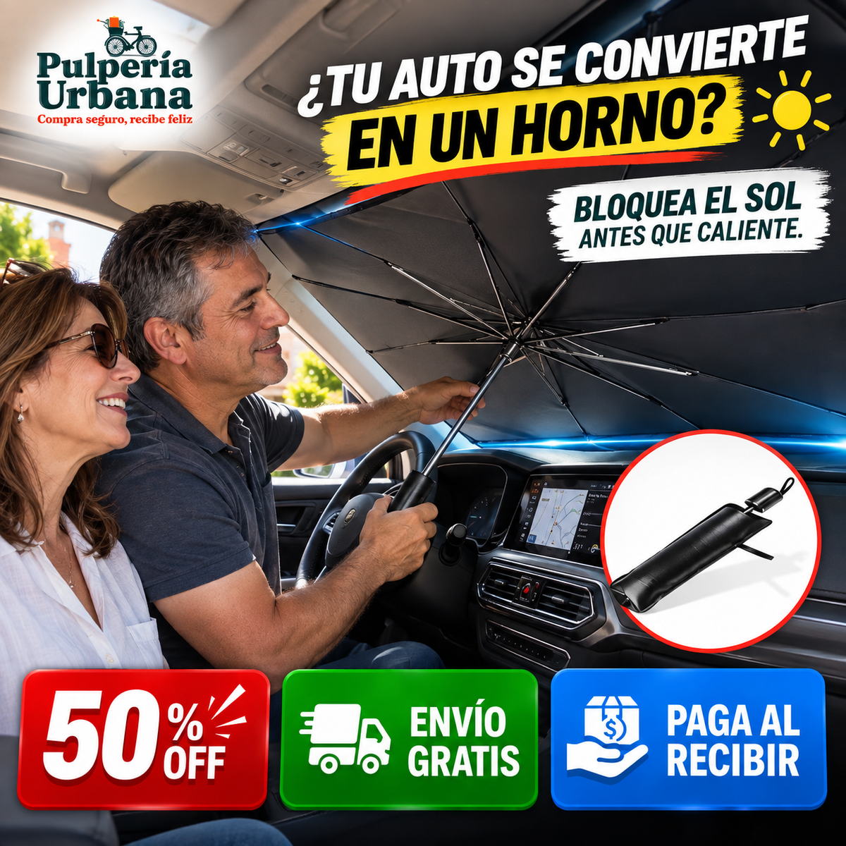 SolBloq™ - Bloquea el sol antes que caliente tu auto