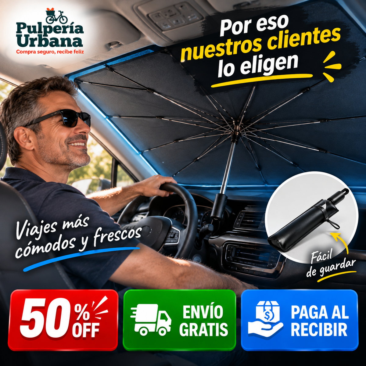 SolBloq™ - Bloquea el sol antes que caliente tu auto