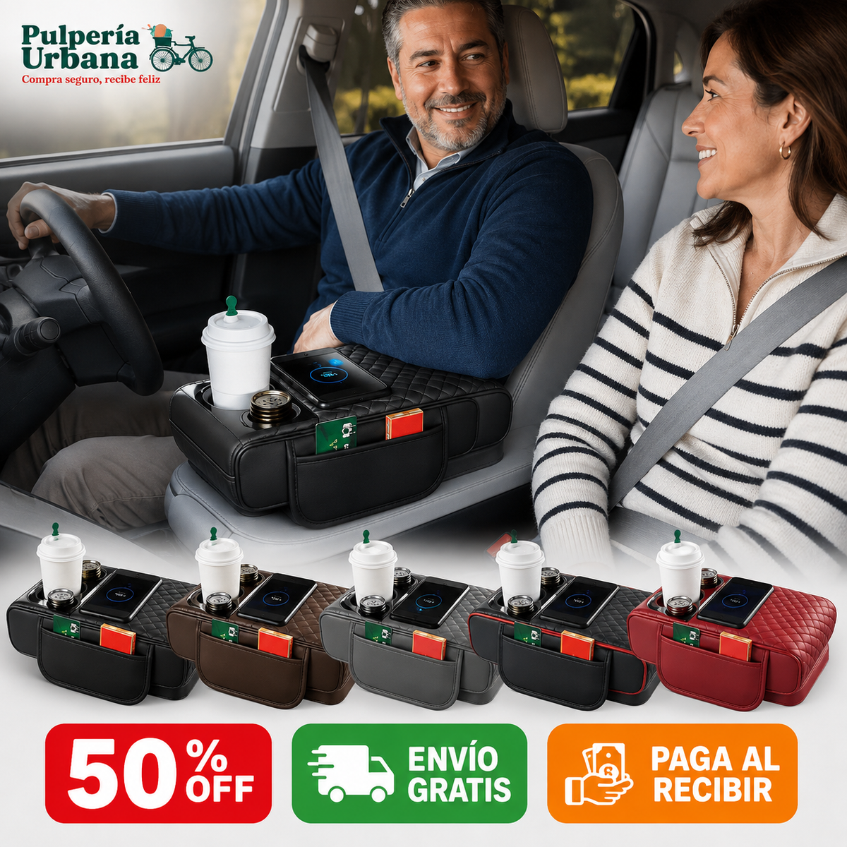 LuxiAuto  —  Portavasos De Consola Automóvil
