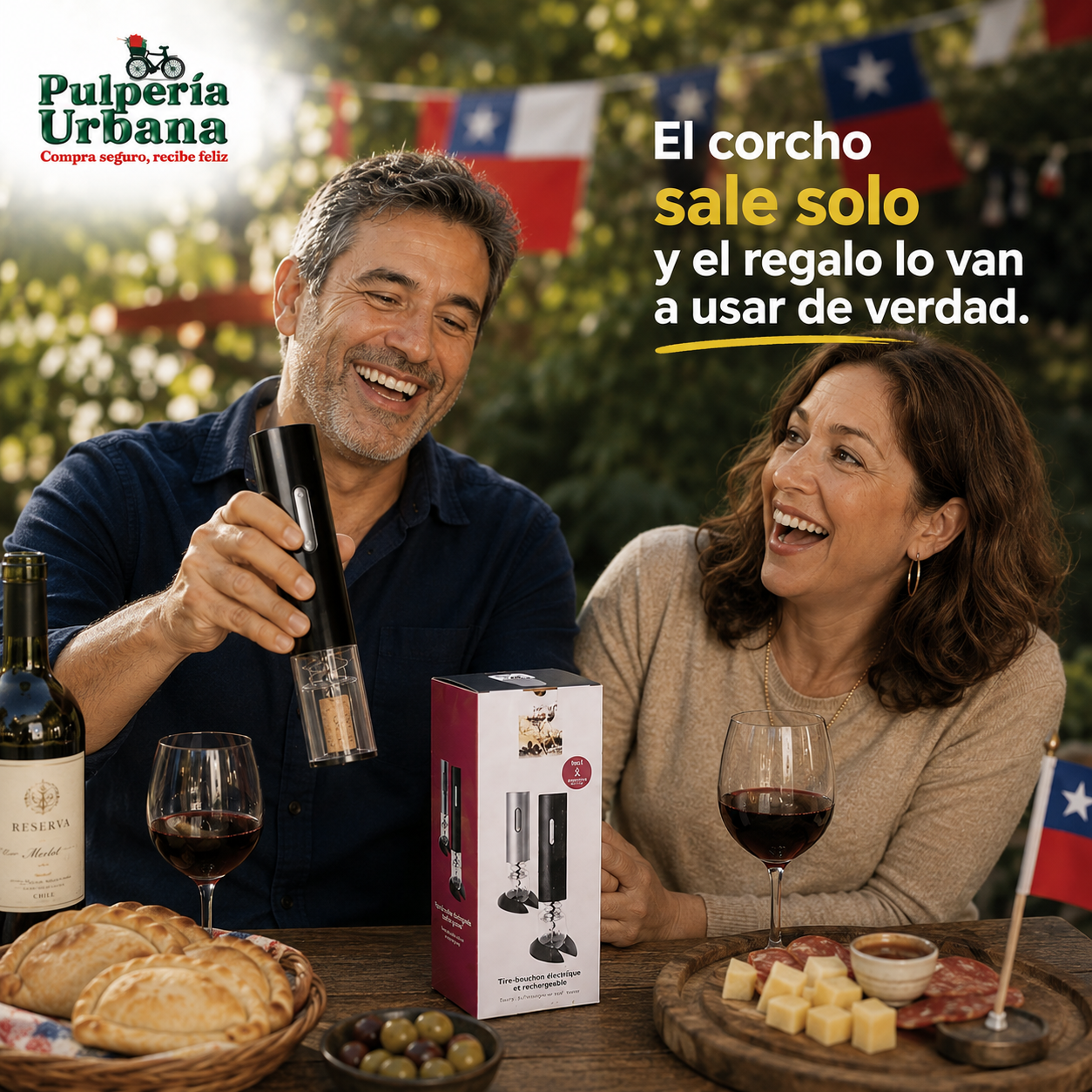 VineMax - ABRIDOR DE VINO ELECTRICO COLOR NEGRO
