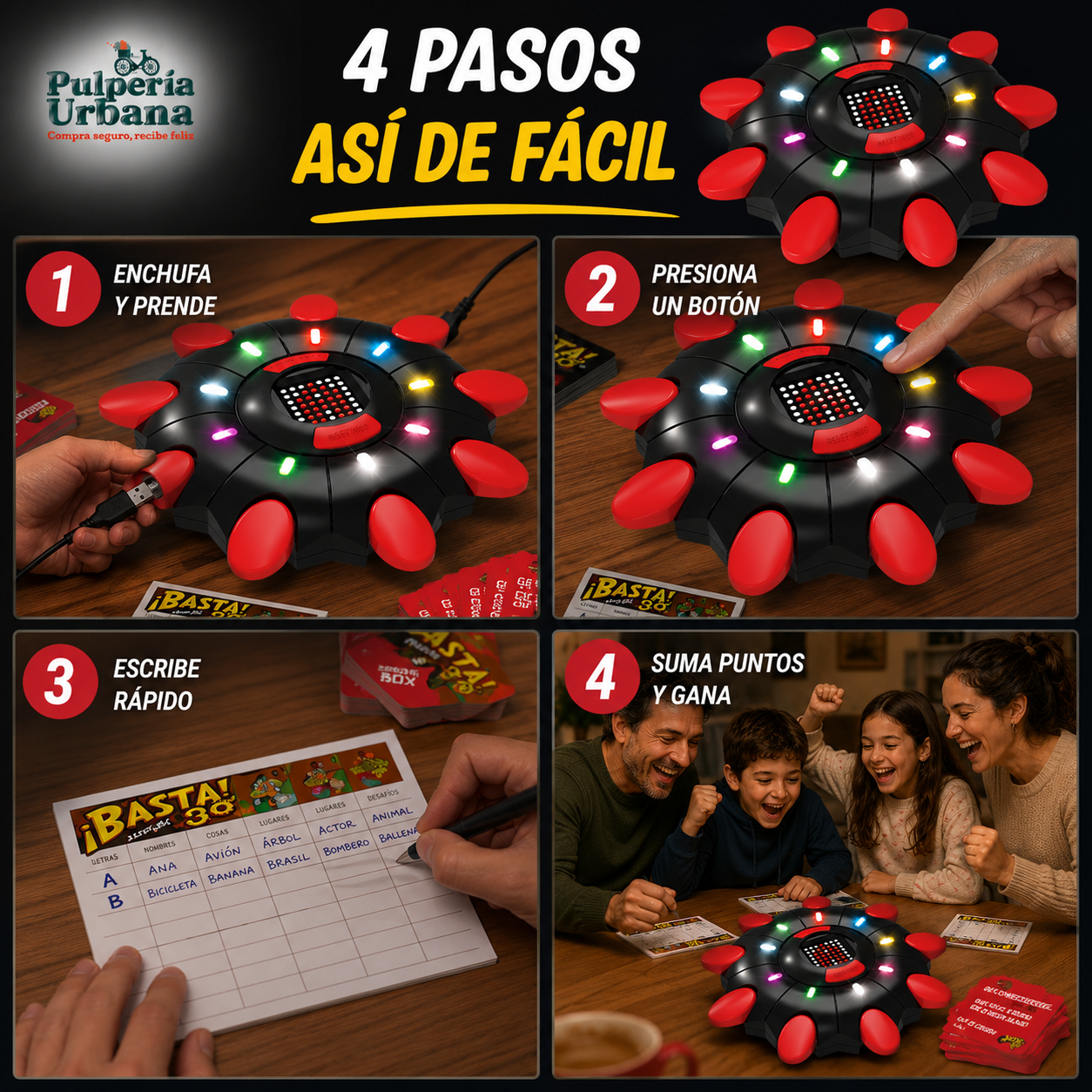 Juego De Mesa Electrónico Basta 3.0