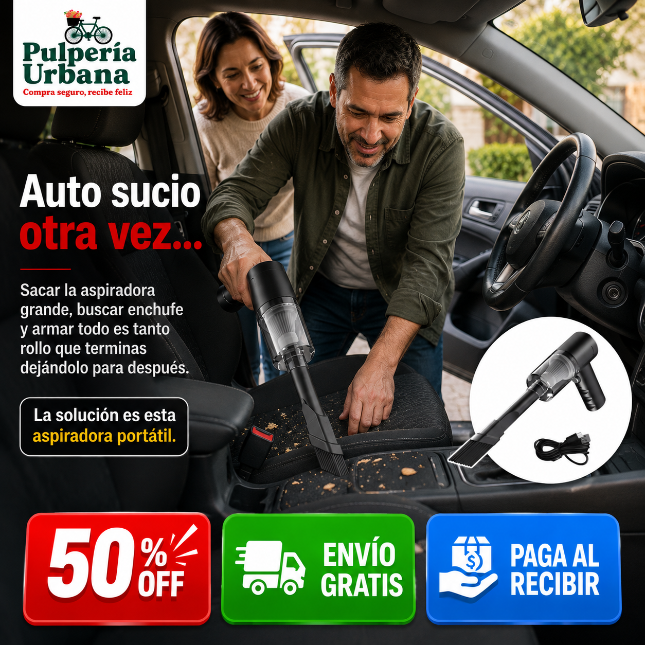 MiniMax  - ASPIRADORA DE MANO 3 EN 1