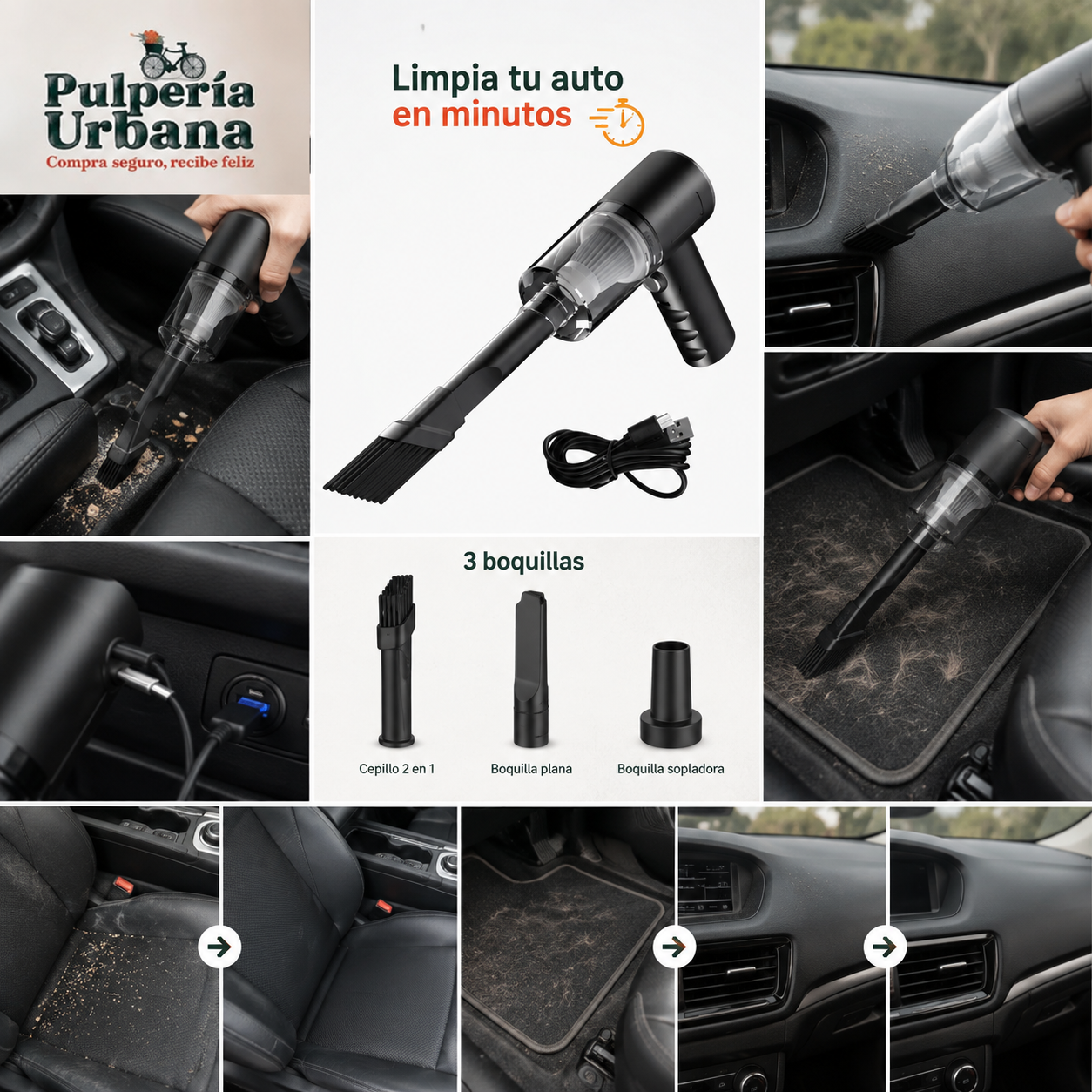 MiniMax  - ASPIRADORA DE MANO 3 EN 1
