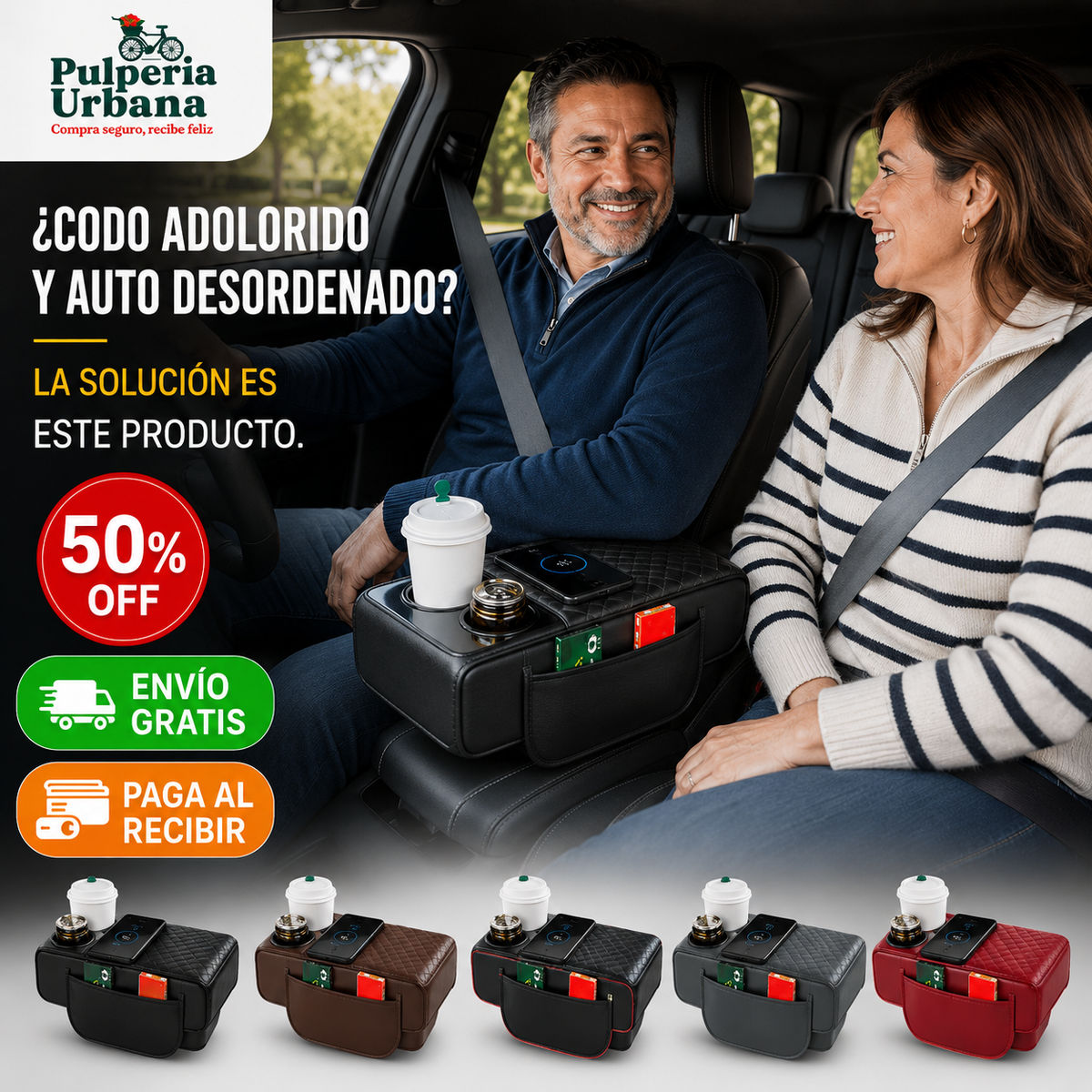 LuxiAuto  —  Portavasos De Consola Automóvil