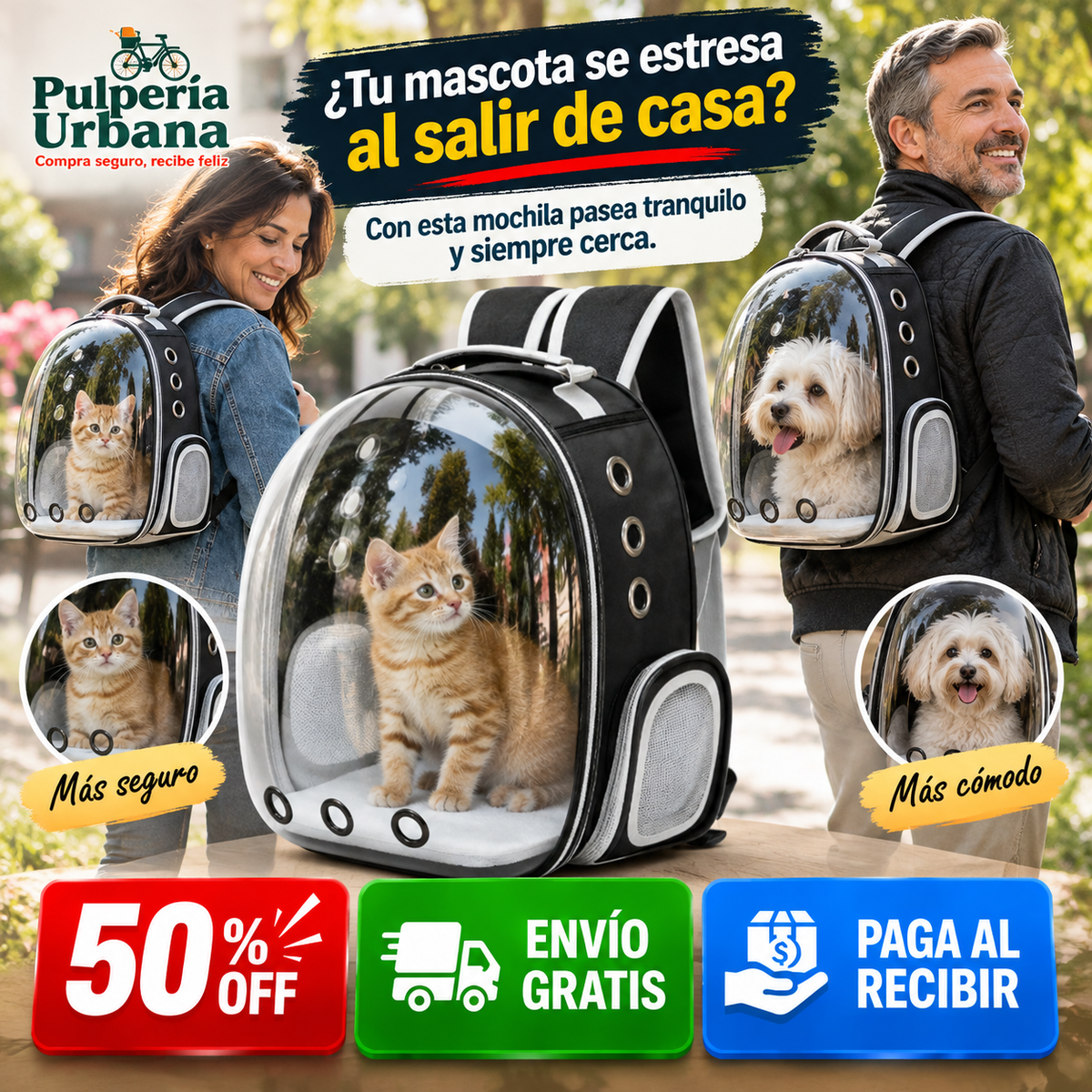 Miradita™ - Mochila transparente para pasear sin perderla de vista