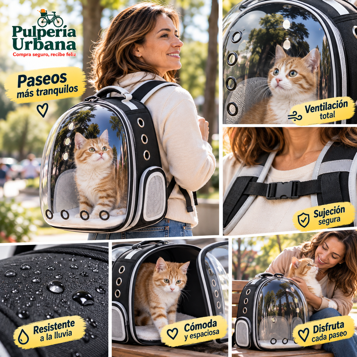 Miradita™ - Mochila transparente para pasear sin perderla de vista