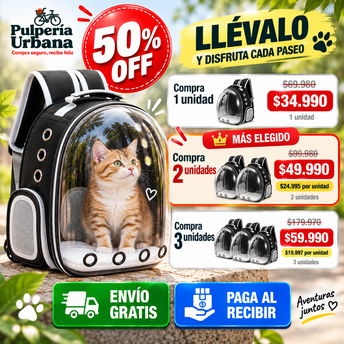 Miradita™ - Mochila transparente para pasear sin perderla de vista