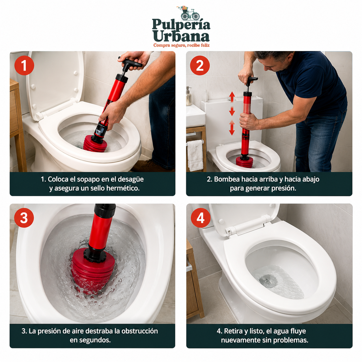 Sopapo Destapador Pro — alta presión 120 PSI