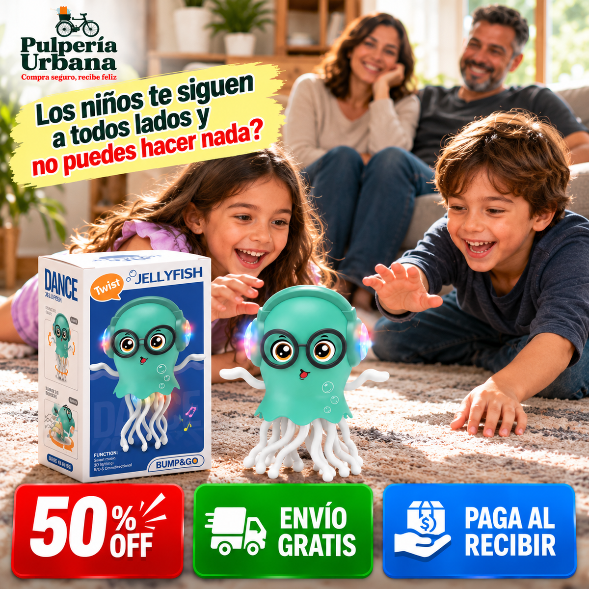 Pulpo bailarín LED