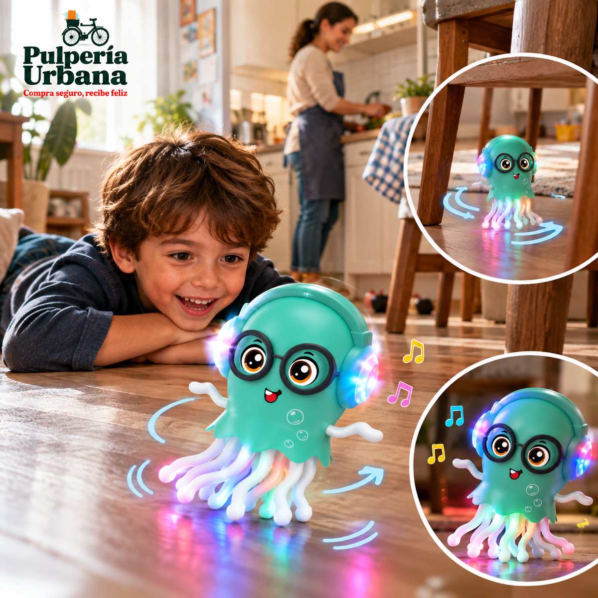 Pulpo bailarín LED