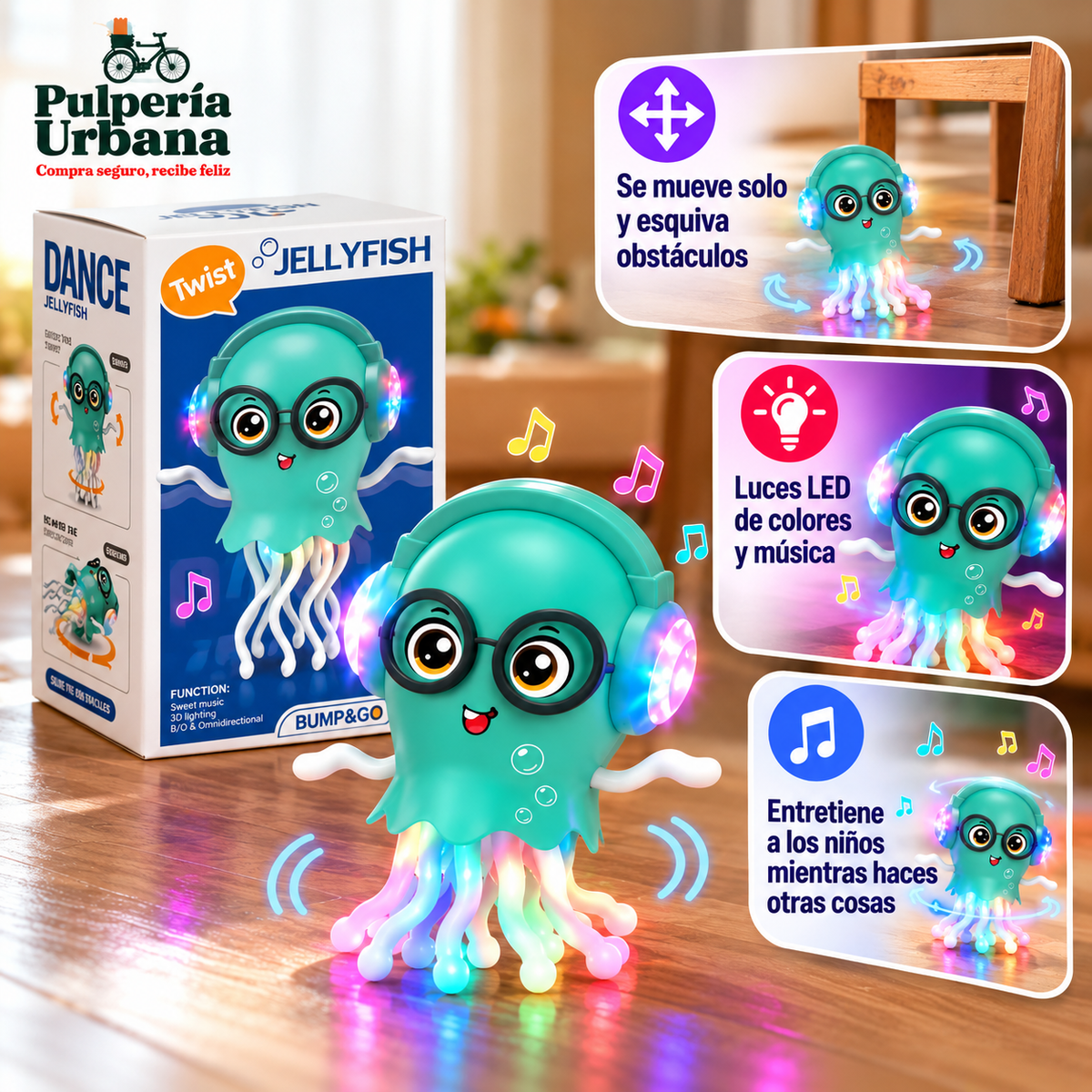 Pulpo bailarín LED