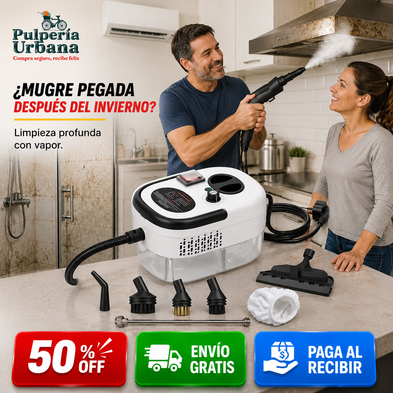 VaporFix - Limpiador A Vapor Presión 2500w Portátil