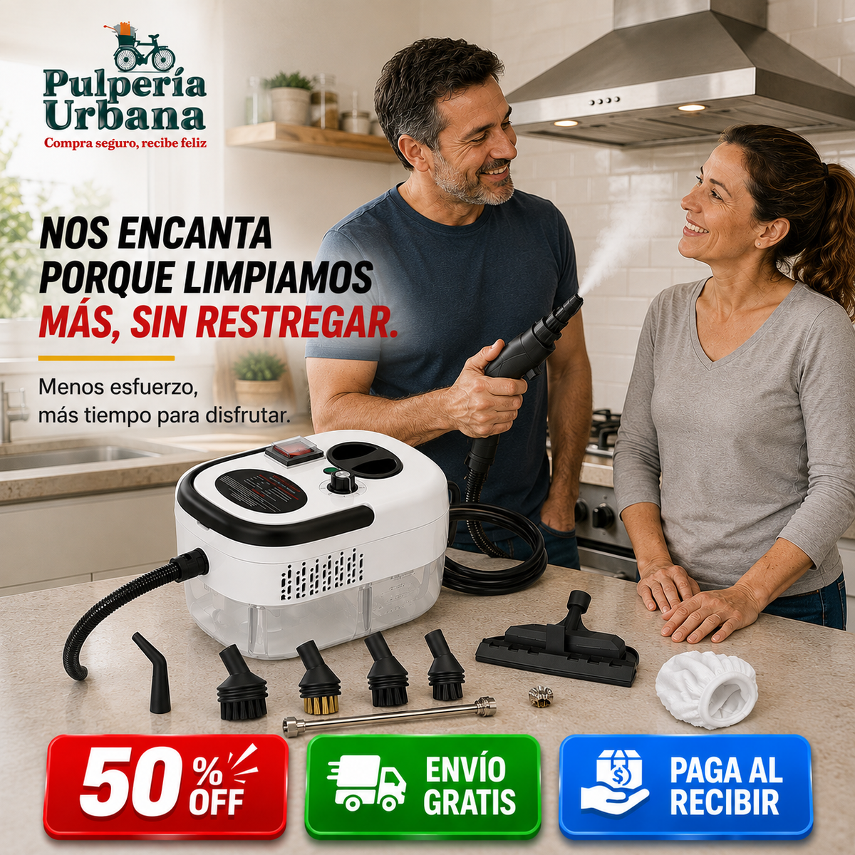 VaporFix - Limpiador A Vapor Presión 2500w Portátil