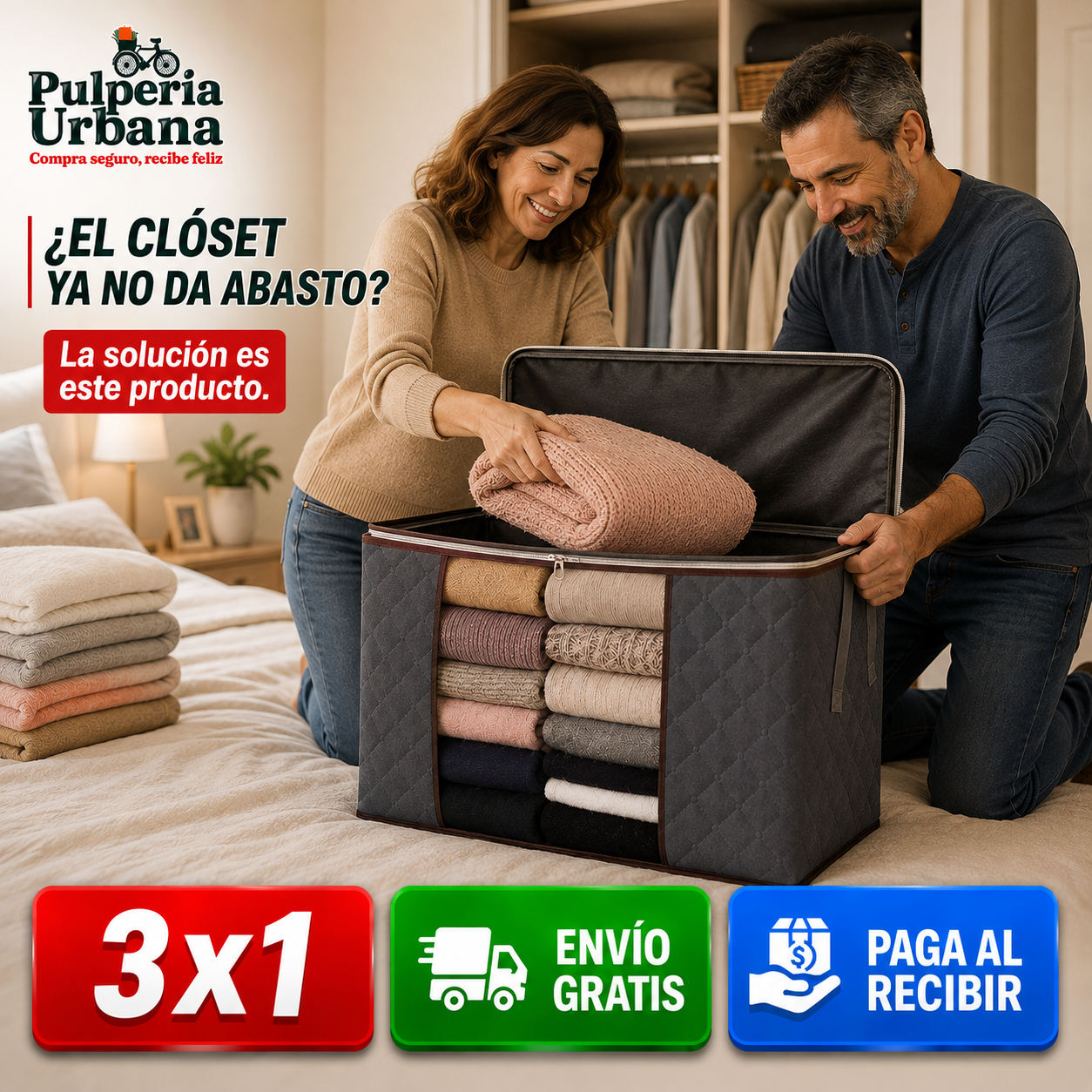 Textilbox - Guarda edredones y abrigos sin que se apolillen