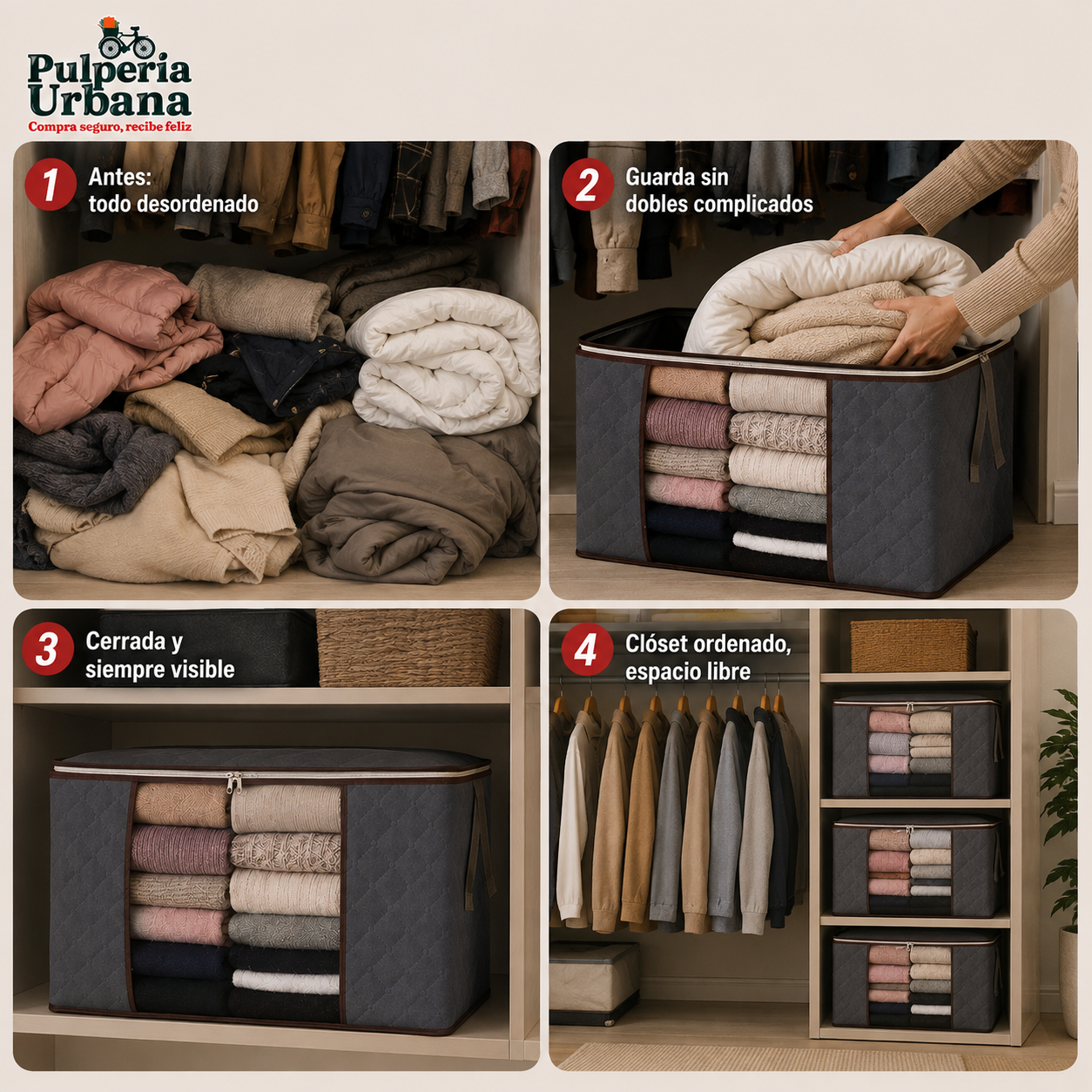 Textilbox - Guarda edredones y abrigos sin que se apolillen