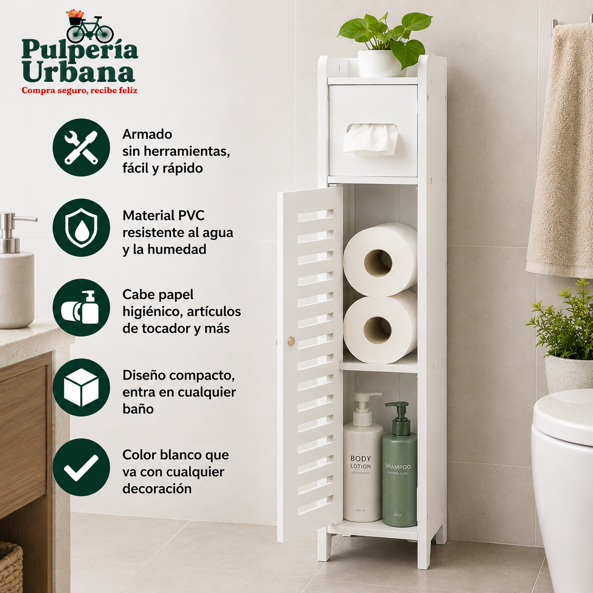 Ordenín - Todo tu baño organizado en un solo mueble