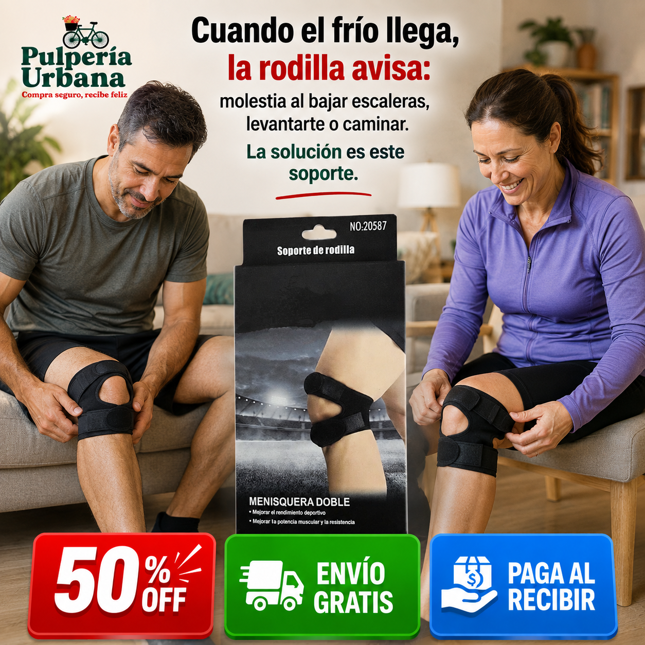 Menisquera Doble - Protege tus rodillas del frío que duele