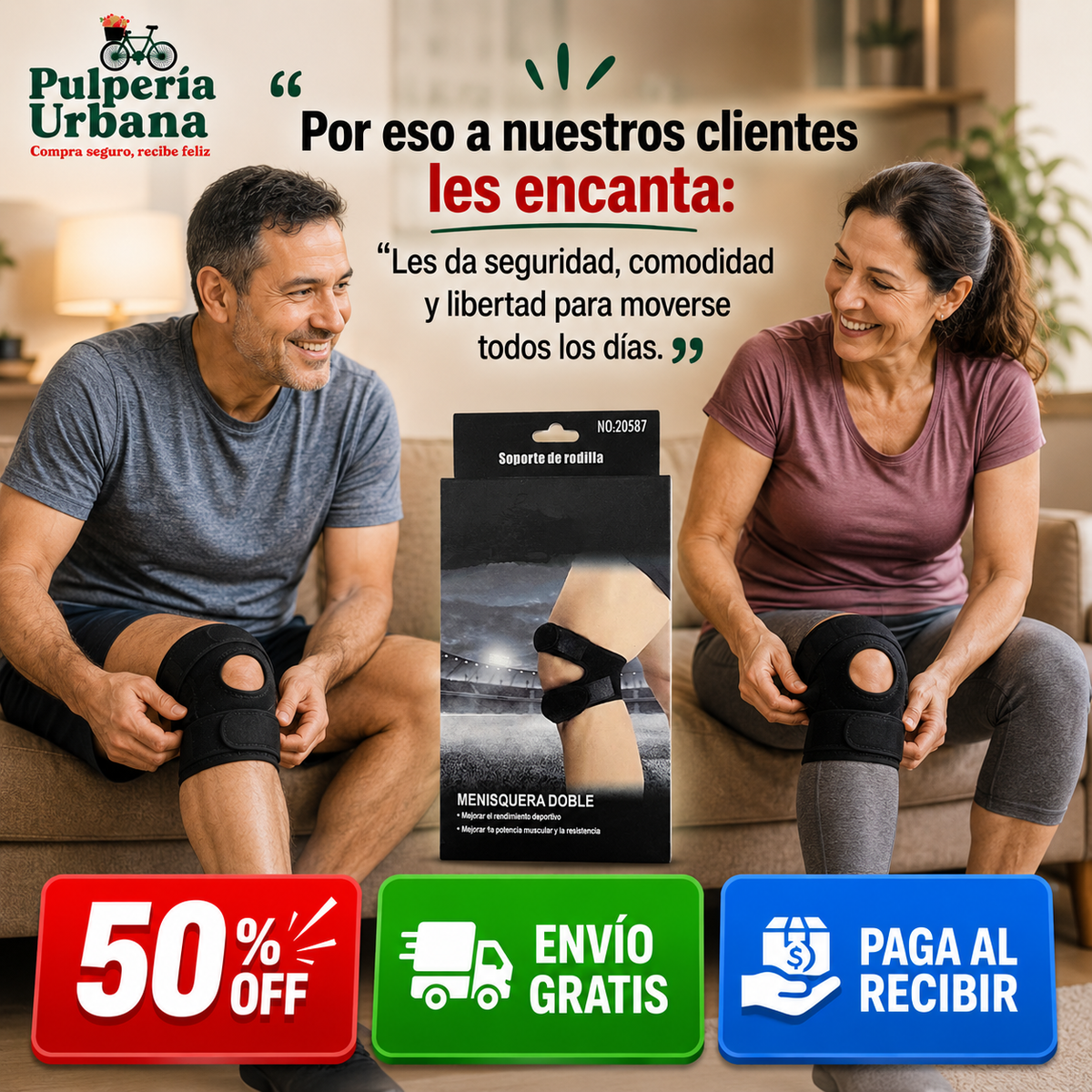 Menisquera Doble - Protege tus rodillas del frío que duele