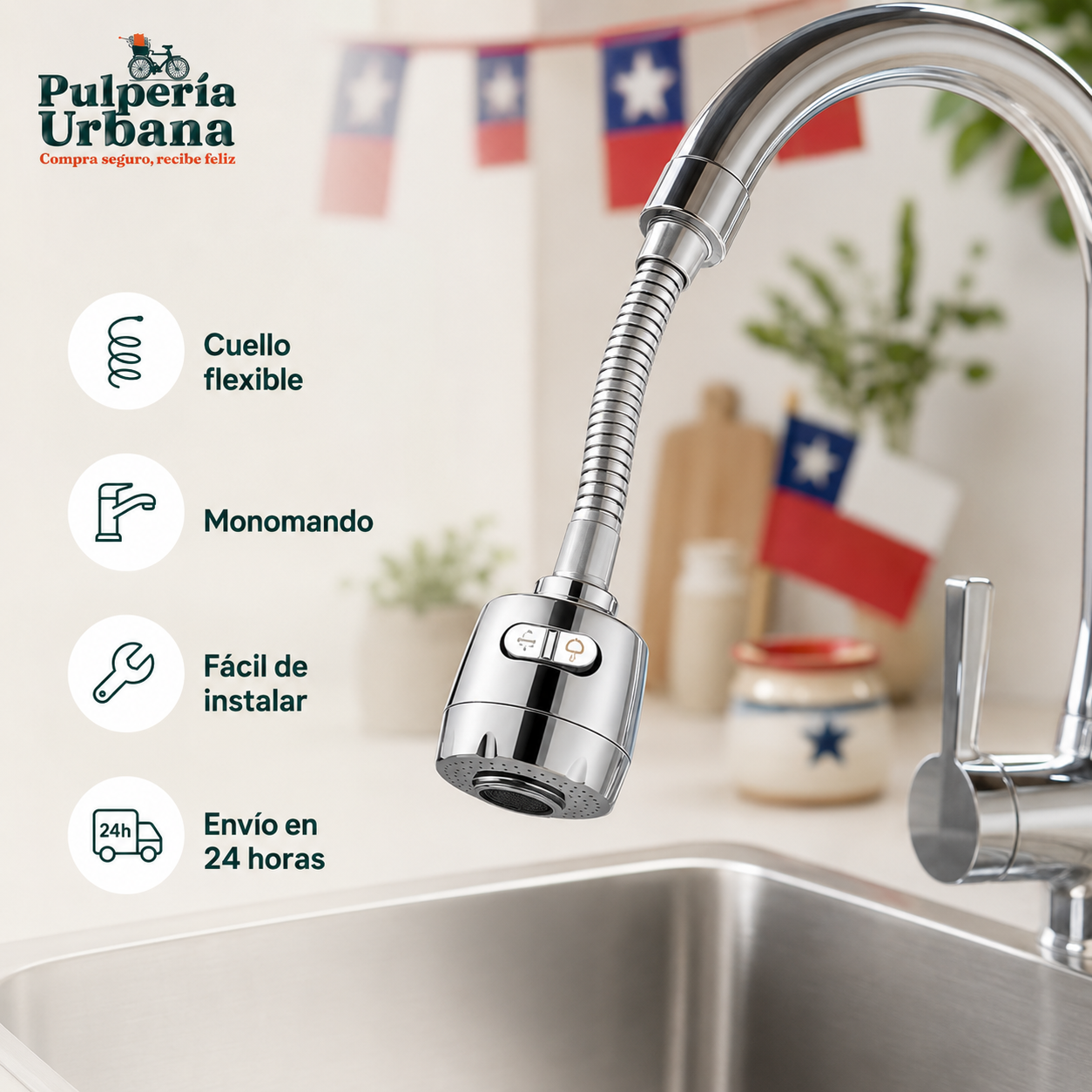 GriFlex - Cuello flexible que moderniza tu cocina ya