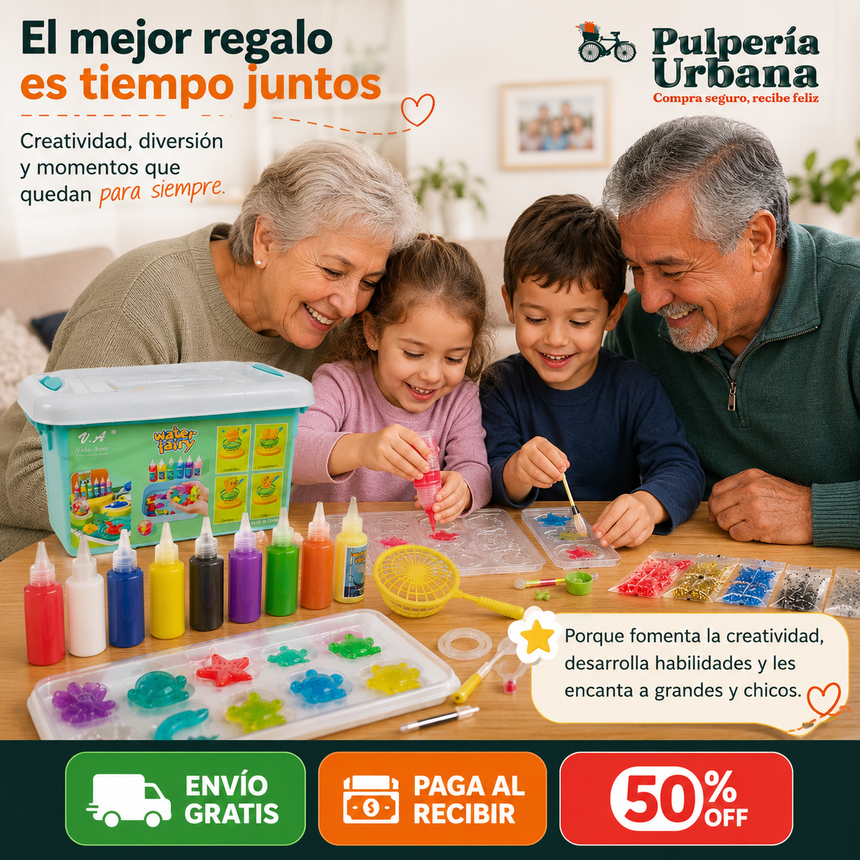 BrilloGel - JUEGO DE FIGURA GEL EN AGUA