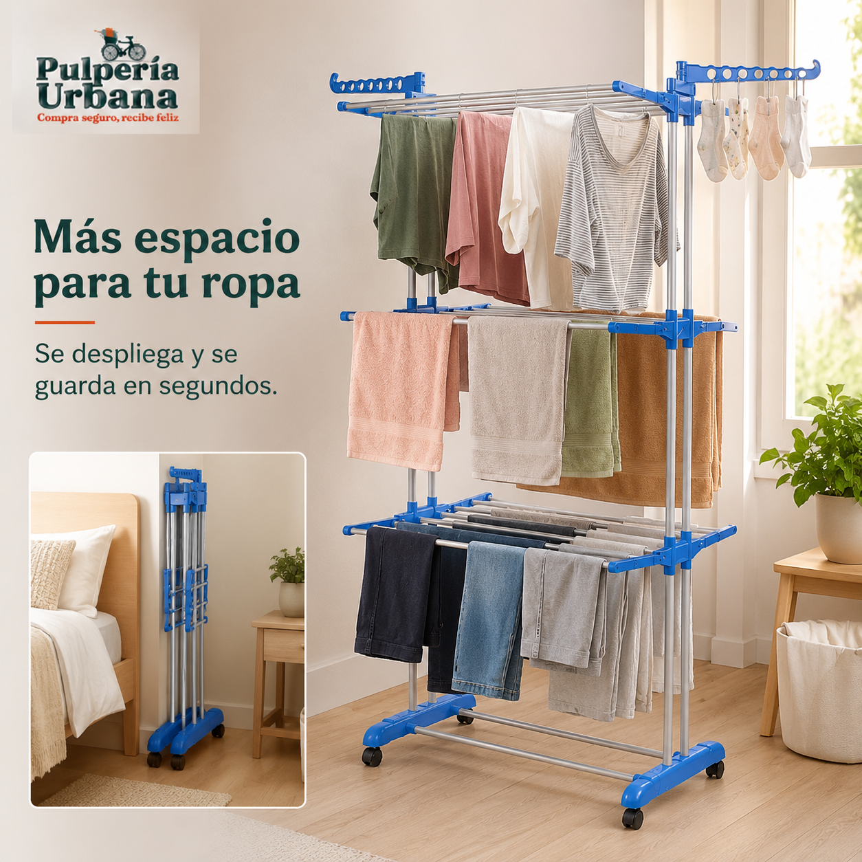 RopaFlex - TENDEDERO ORGANIZADOR DE ROPA