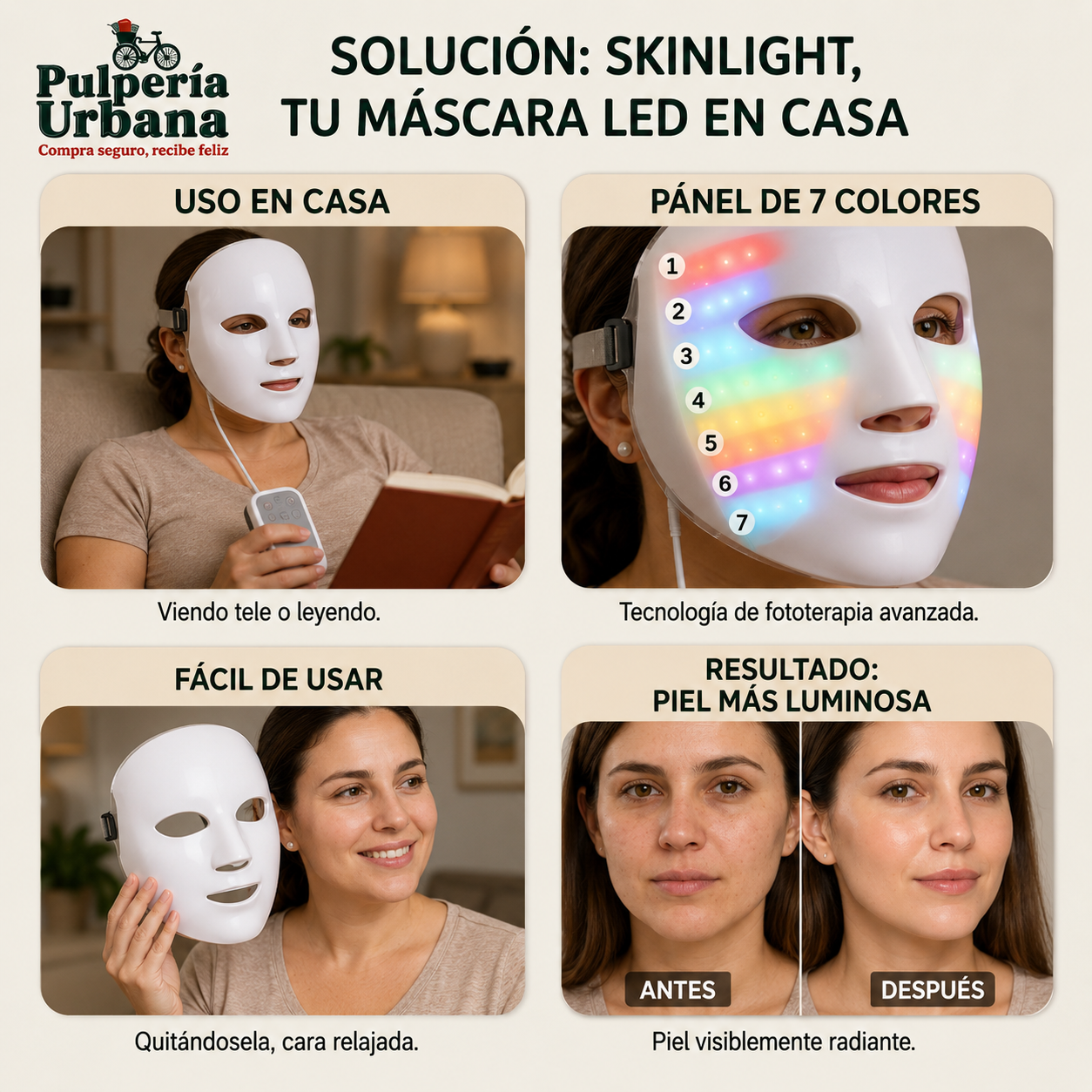 SkinLight - Mascaras De Terapia Led