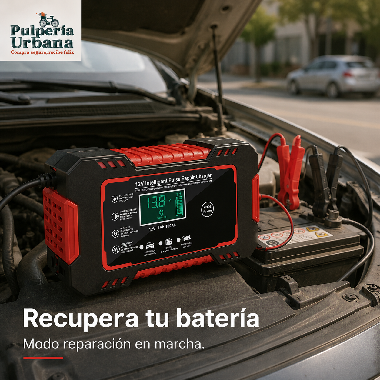 CARGADOR REPARADOR DE BATERIAS PARA AUTO