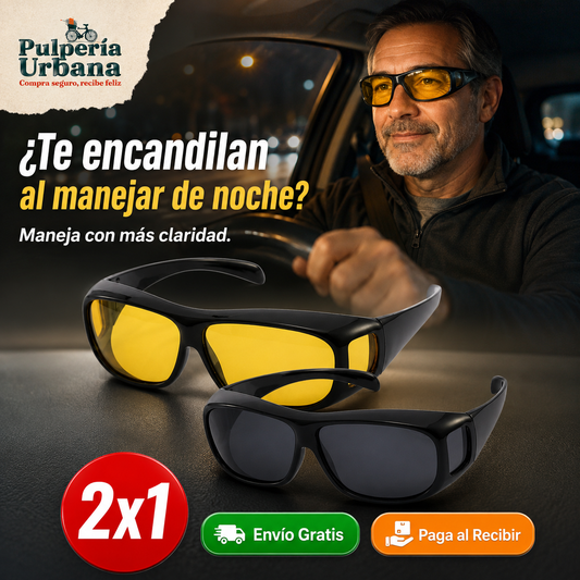 UVShield - 2 Lentes Gafas Sol Hd Visión Día/Noche