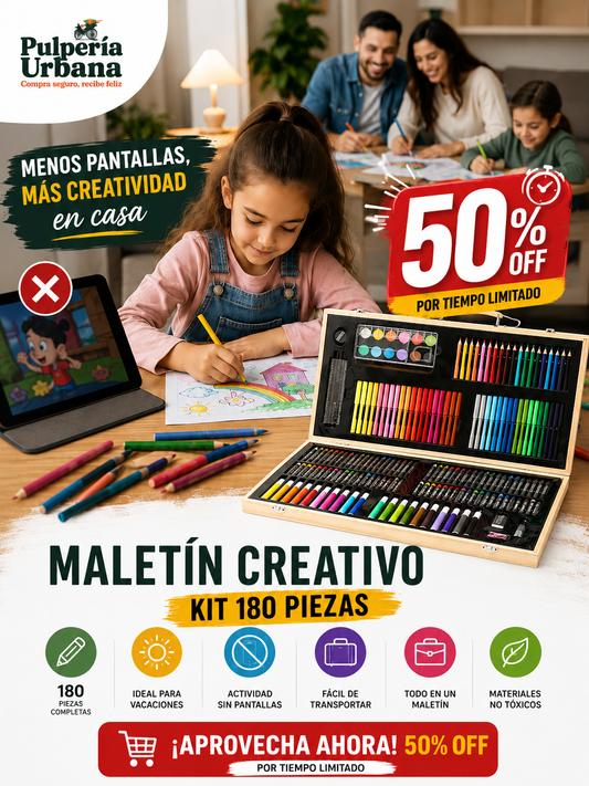 Maletín Creativo Kit 180 Piezas