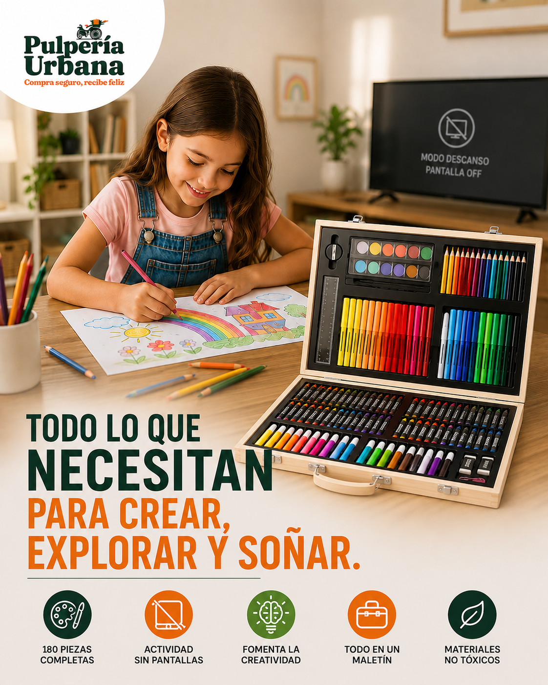 Maletín Creativo Kit 180 Piezas