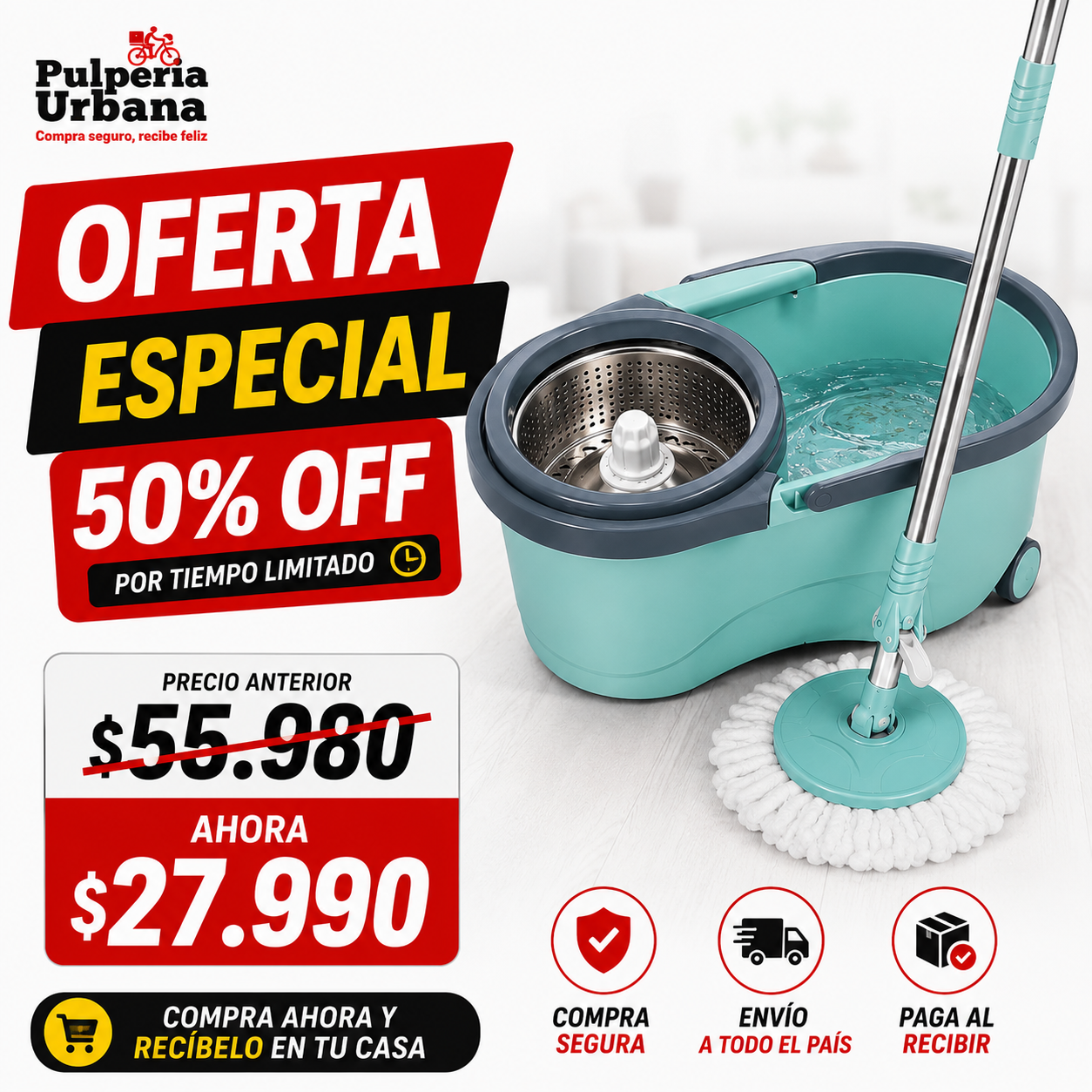 EasyClean 360 - MOPA GIRATORIA BALDE