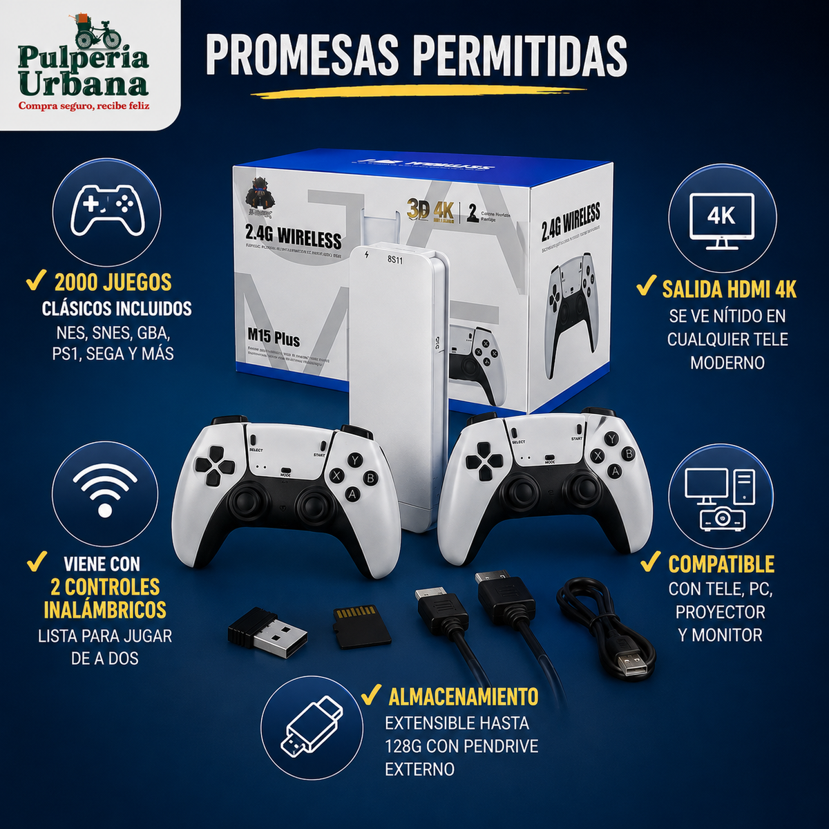 Consola Juego Retro M15